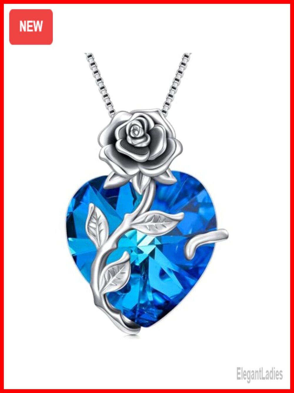 OCJ 925 Sterling Silver Heart Pendant Necklace 18" + 2" Box Chain Adjustable